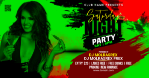 Dj Party Facebook event cover photo template