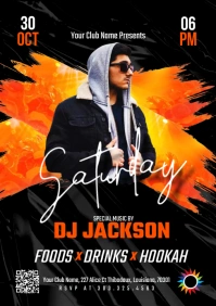 DJ Party Flyer A5 template