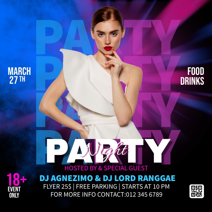 DJ Party Night Pos Instagram template