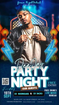 DJ Party Night Event Ad Design Template Instagram Story