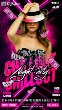 DJ party night instagram post template,