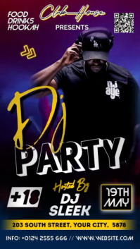 DJ Party Night Instagram Story Video template