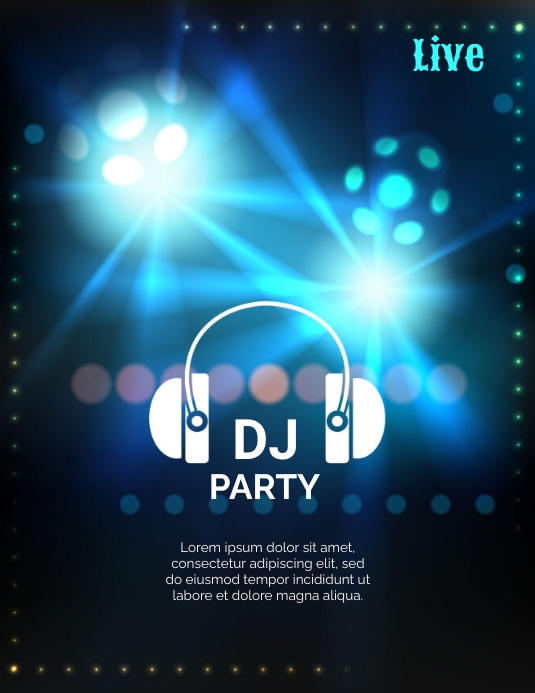 Dj Design Printable DJ PARTY TEMPLATE | PosterMyWall