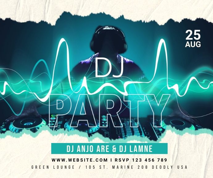 Dj Design Printable Dj Party Template | PosterMyWall