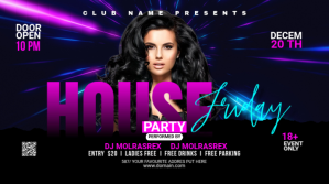 Sort House Party YouTube Channel Cover Photo Template