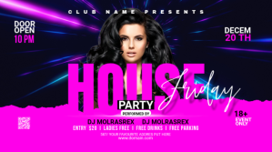 Lyserød Dj Party YouTube Tumbnail YouTube Thumbnail Template