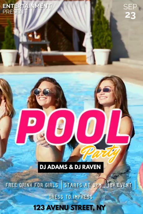 Dj Pool Party Poster Template | PosterMyWall Dj Pool Party Poster Template | PosterMyWall