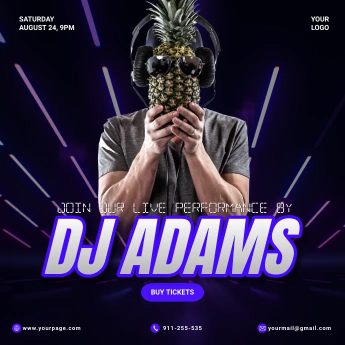 Dj Promoting instagram templatee