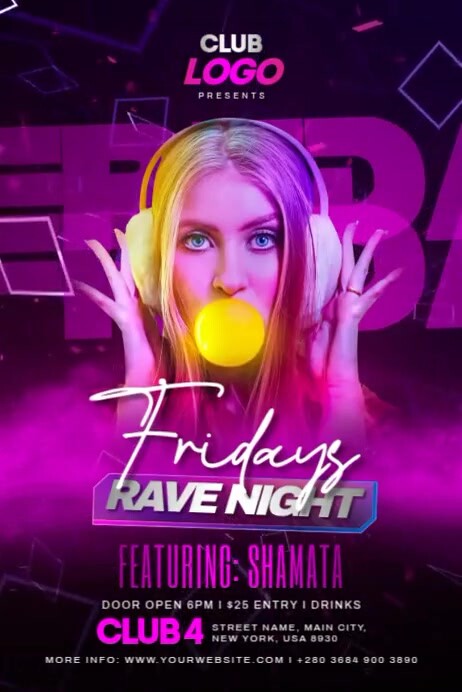 Dj Rave Party Template | PosterMyWall