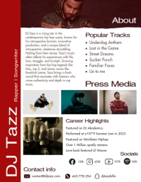 DJ tazz press kit flyer template