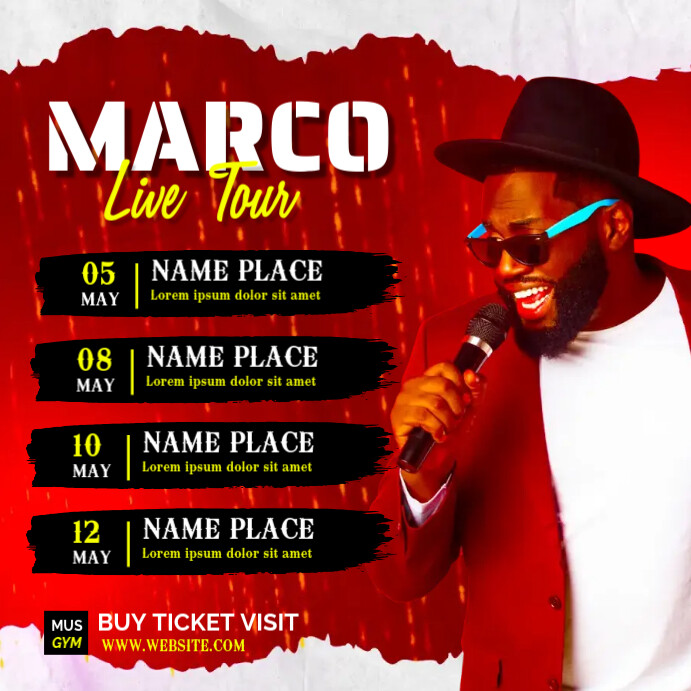 dj-tour-dates-template-postermywall