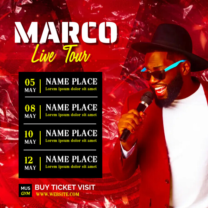 DJ Tour Dates Template | PosterMyWall