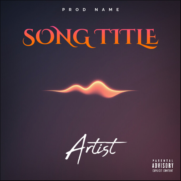 Copy of dj wave neon album cover art design mixtape template | PosterMyWall