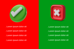 DO'S AND DON'TS INFOGRAPHICS Etykieta template