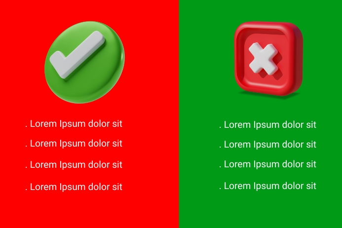 DO'S AND DON'TS INFOGRAPHICS Etichetta template