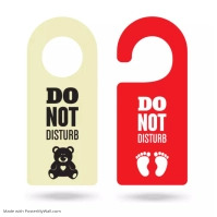 Do not disturb door knob poster Template | PosterMyWall