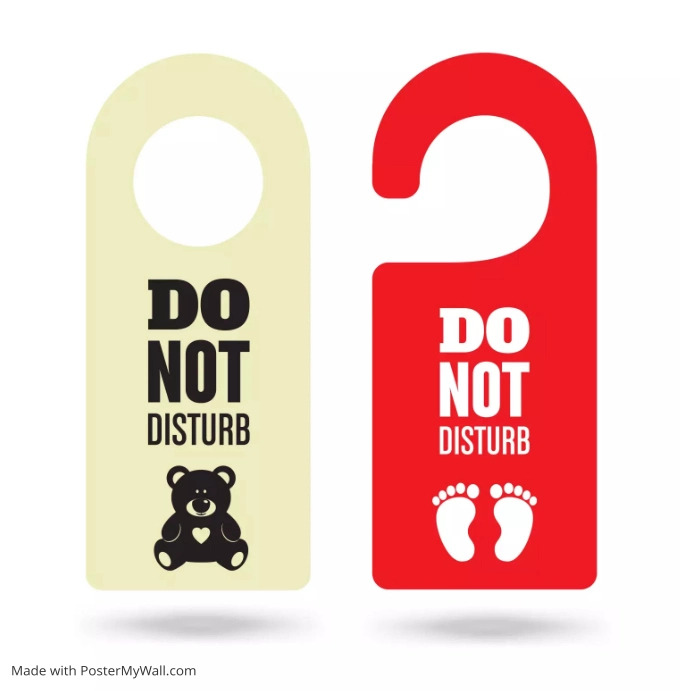 Do not disturb door knob poster Template PosterMyWall