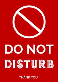 Do not disturb sign board A3 template