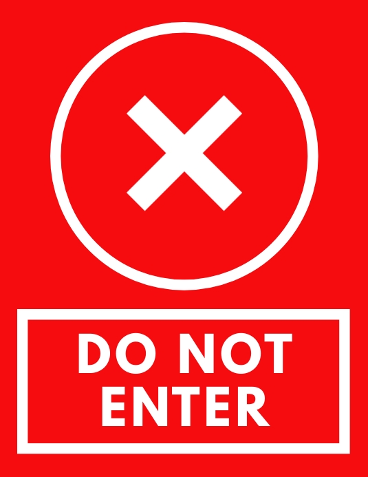 Do Not Enter Red Cross Sign Template | PosterMyWall