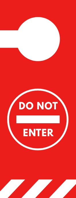 Do Not Enter Red Door Hanger Template | PosterMyWall