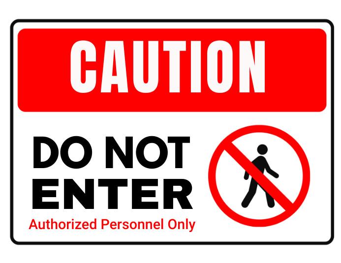 Plantilla de do not enter sign PosterMyWall