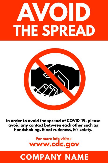 do not handshake Template | PosterMyWall