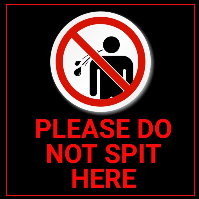 Do Not Spit Sign Board