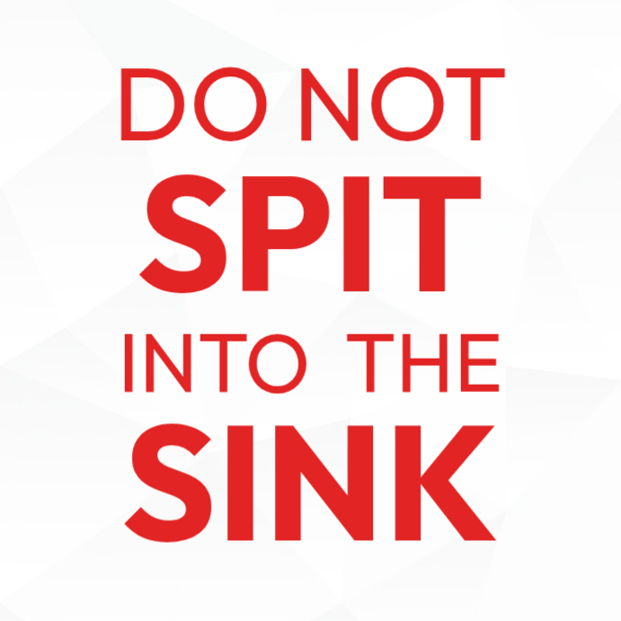 Do Not Use Sink Sign