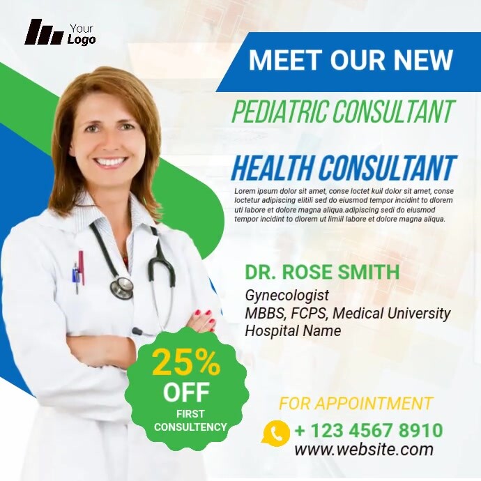 Doctor’s Profile Ad Template | PosterMyWall