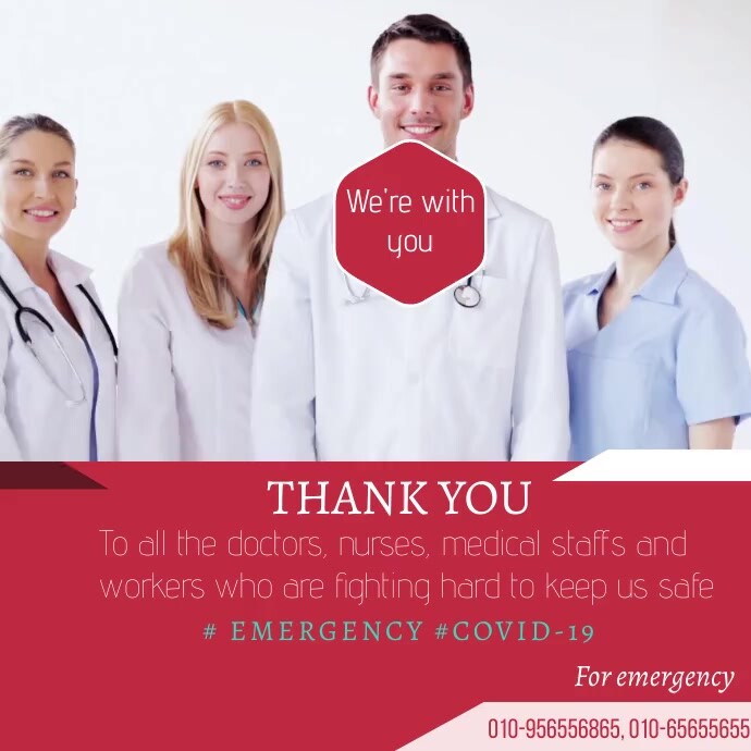 Doctor's Health Support Flyer for instagram Wpis na Instagrama template