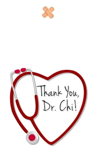 Doctor's Thank You Card Half Page Wide template
