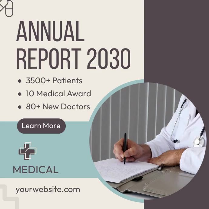 Doctor Annual Report Template | PosterMyWall