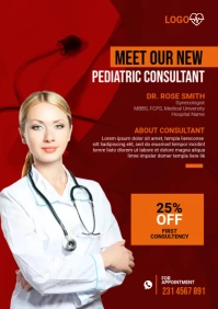 Doctor Profile Flyer A3 template