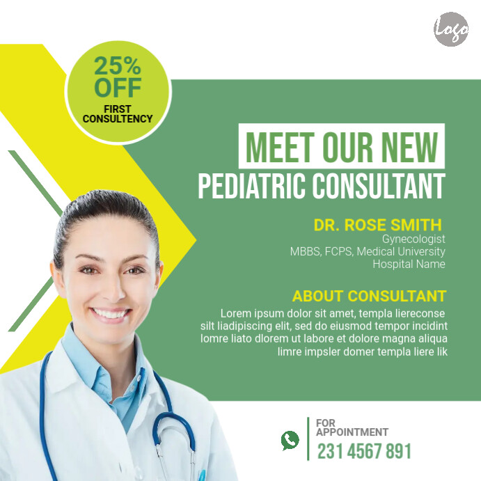 Doctor Profile Post Template | PosterMyWall