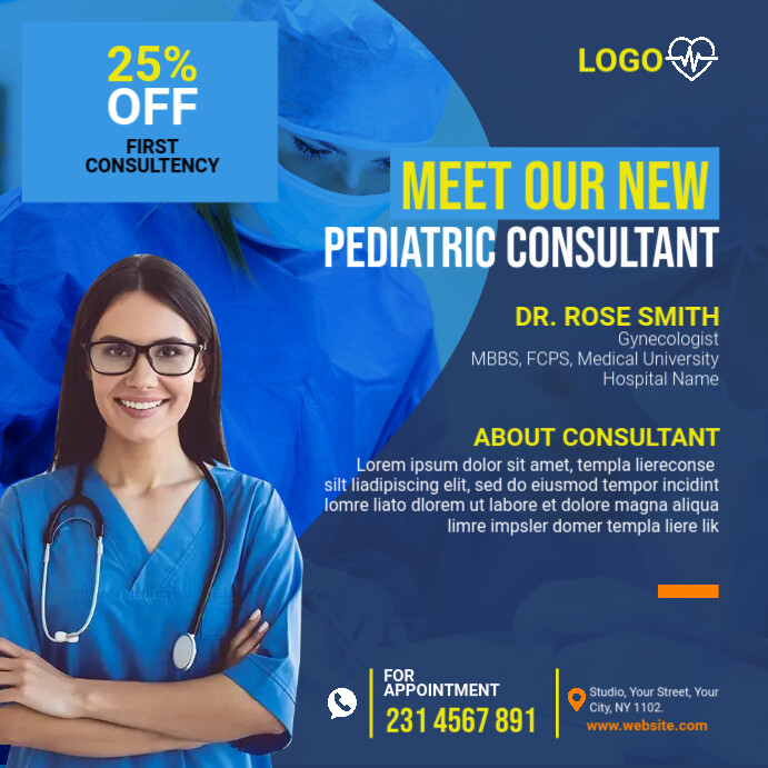 Doctor Profile Post Template | PosterMyWall