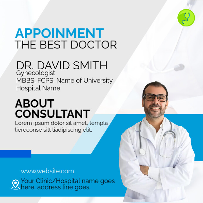 Doctor Profile Post Template | PosterMyWall