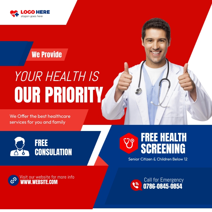 Doctor Square Ads Template | PosterMyWall