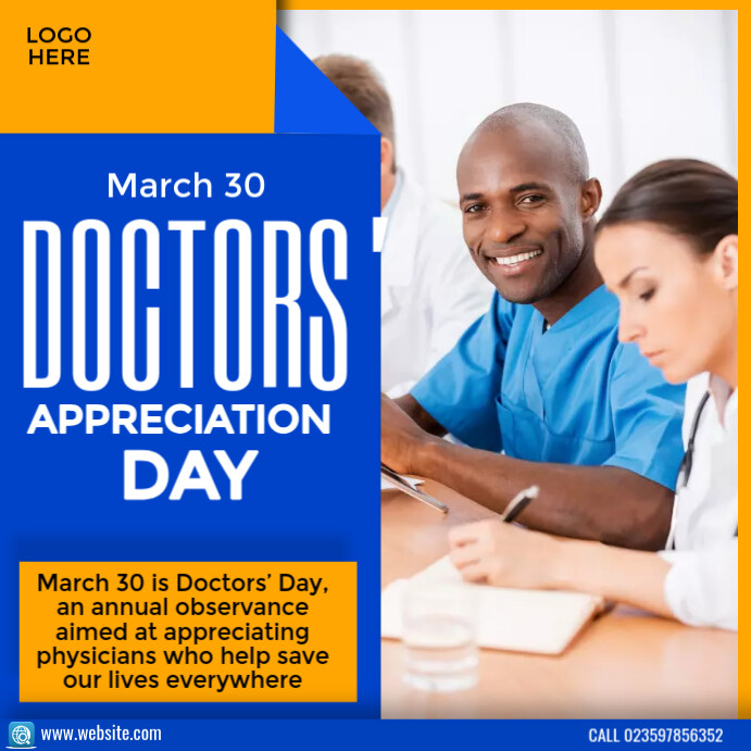 doctors’ day appreciation Template | PosterMyWall