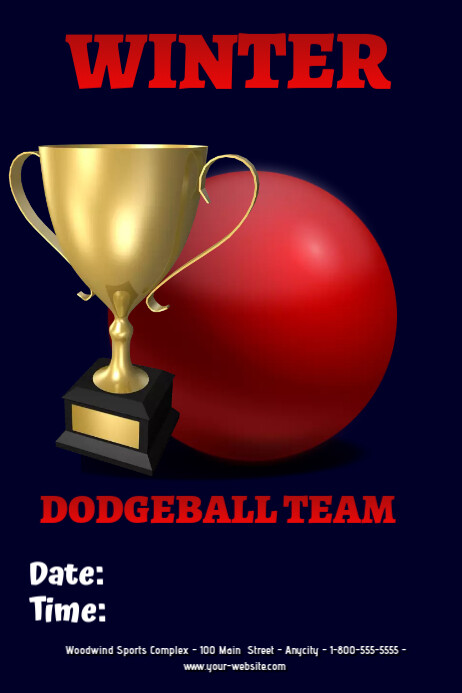 Dodgeball Lettering Dodgeball Poster