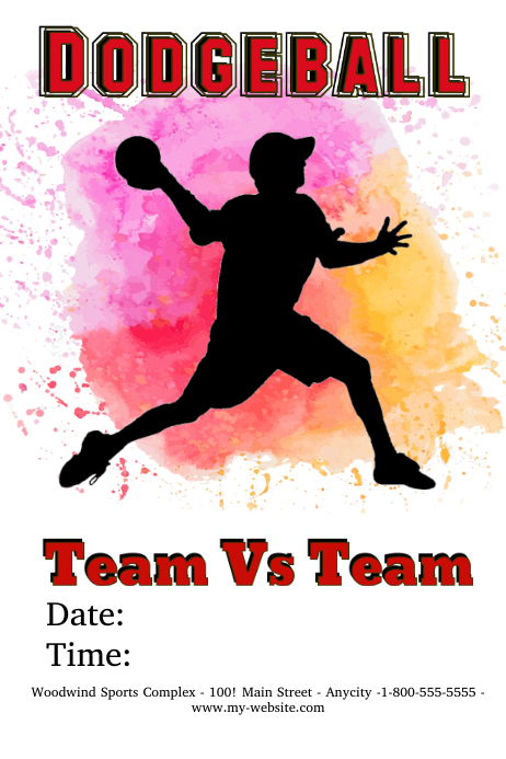 Dodgeball Lettering Dodgeball Template | PosterMyWall