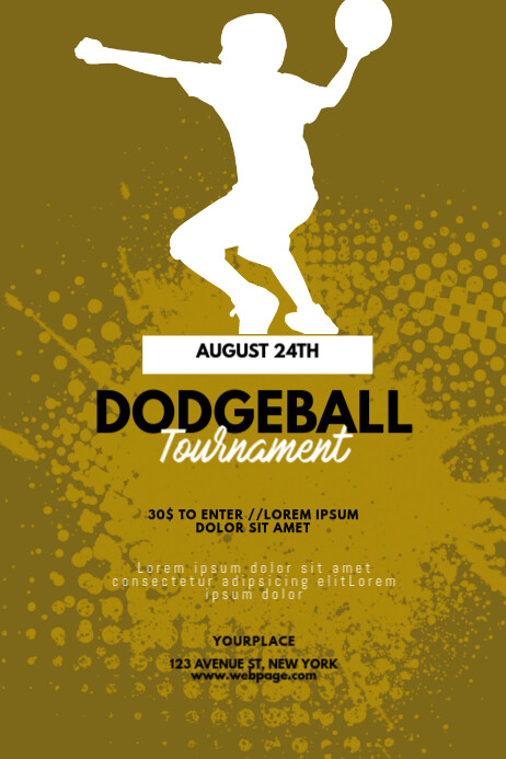 Dodgeball Tournament Flyer Template Postermywall