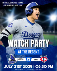 DODGERS VS TWINS MLB WATCH PARTY AT THE REGENT Instagram Portrait template