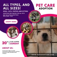 Dog Adoption Service Video Ad Square (1:1) template