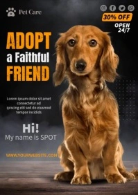 Dog Adoption Video A5 template