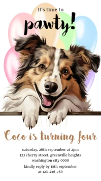 Dog Birthday Indaba yaku-Instagram template