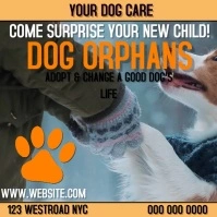 DOG CARE ORPHANAGE AD DIGITAL VIDEO Instagram Post template