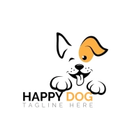dog cartoon logo template