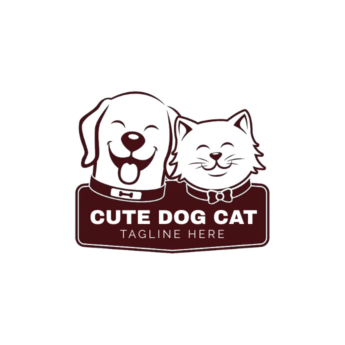 dog cartoon logo template