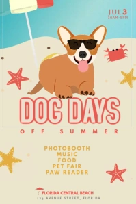 Dog Days Of Summer Flyer Template Poster