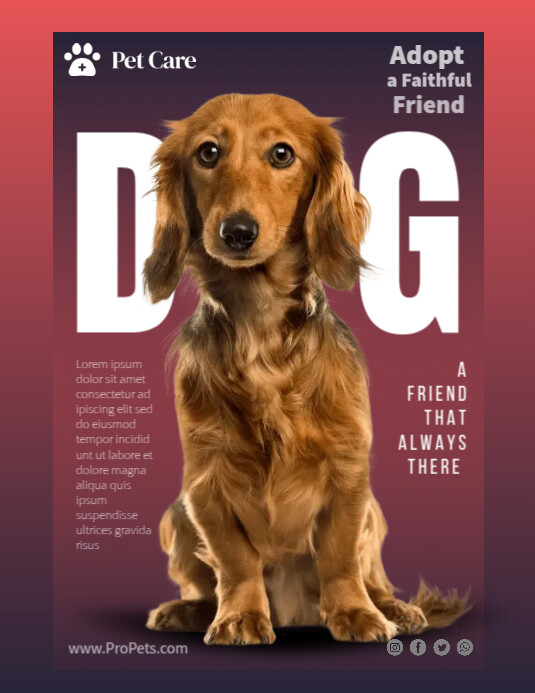 Dog Flyer Template PosterMyWall